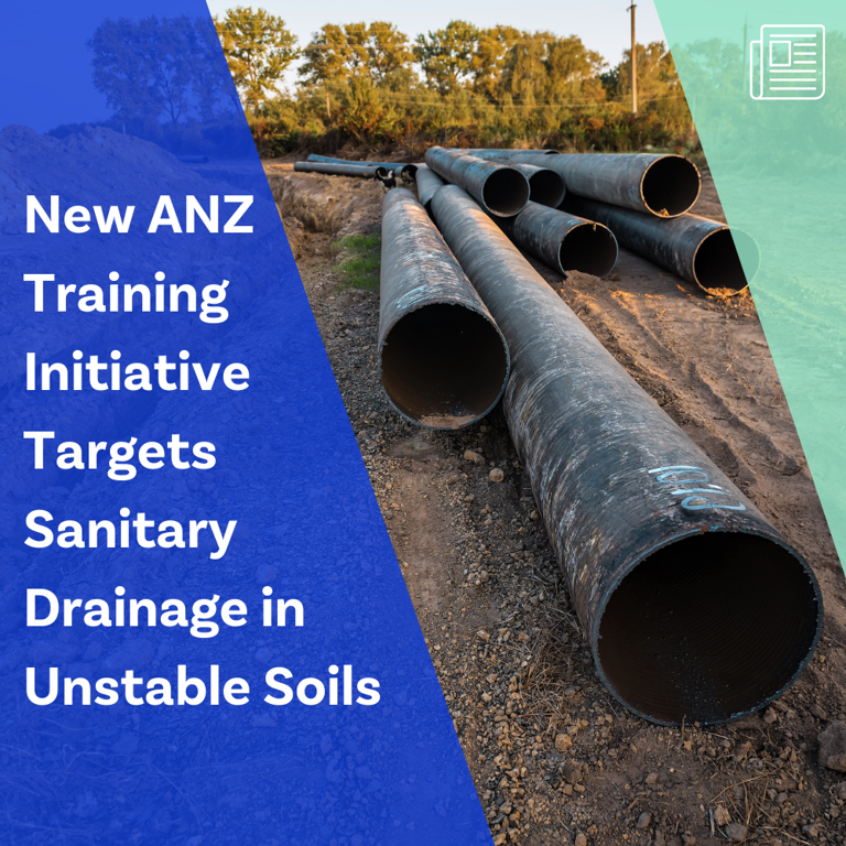 New ANZ Training Initiative Targets Sanitary Drainage in Unstable Soils