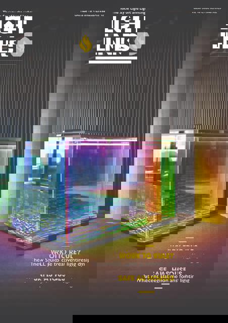 Cover of Magazine. Picture of a glass cube with light reflection