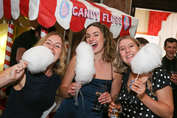 Zoe, Mia and Lizzy from our committee enjoying some candy floss